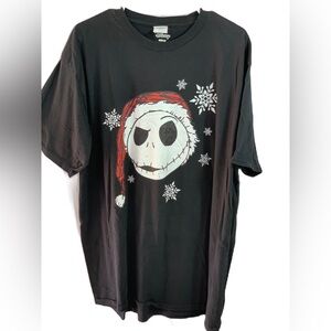 Jack Skellington Disney Santa Hat Light shirt. Blk SZ 2XL.